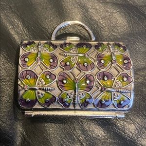 VINTAGE JUDITH LIEBER PILL CASE BUTTERFLIES